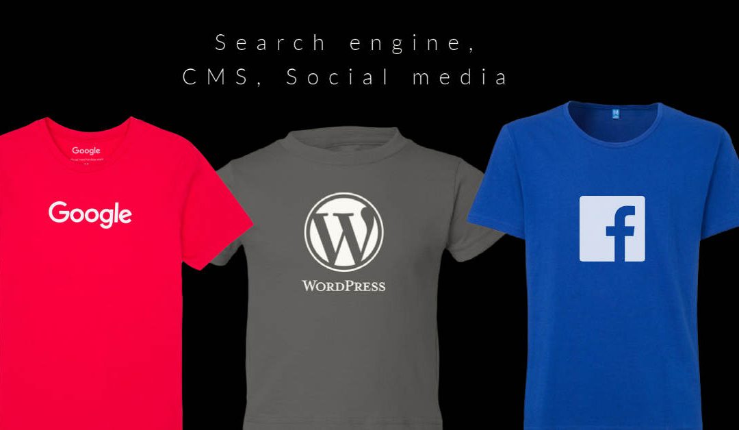 Search engine, CMS, Social media