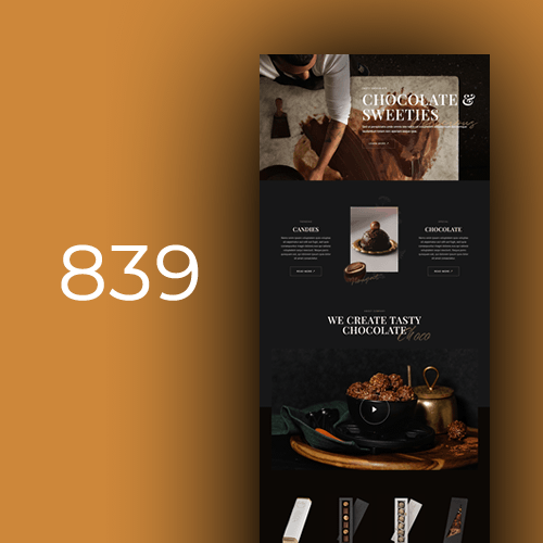 Website design for chocolate shops