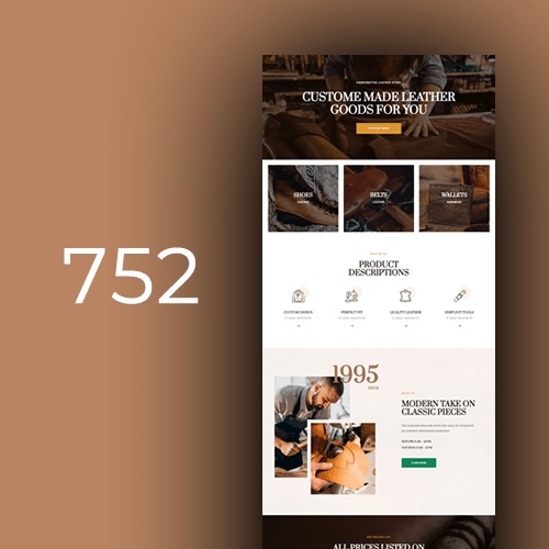 Website design for leather goods retailers