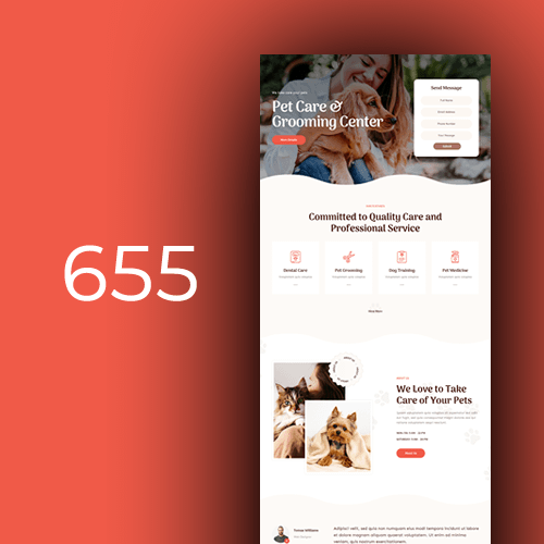 Website design for pet care services