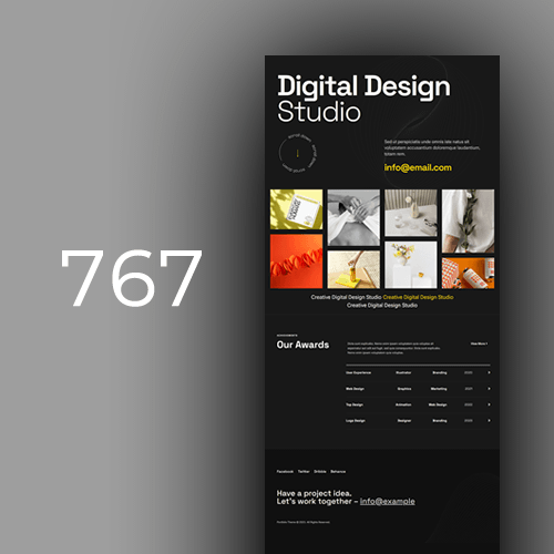 Website design for creative portfolios 2