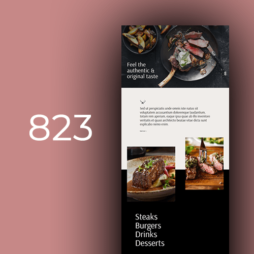Website design for steakhouses
