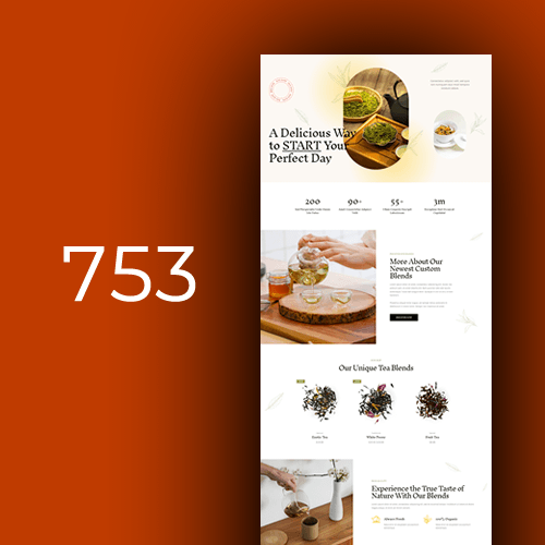 Website design for tea shops