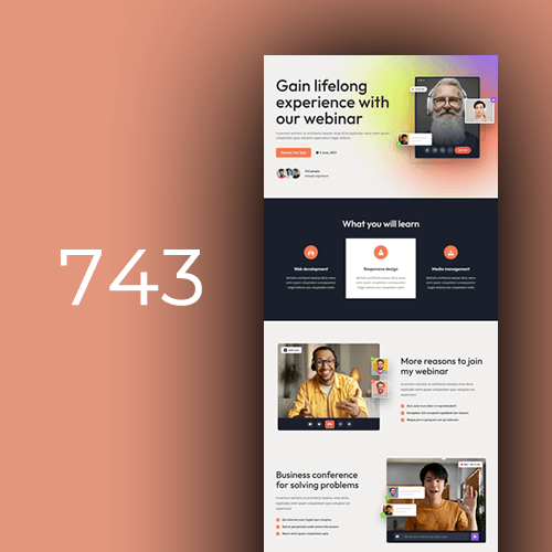 Website design for webinars