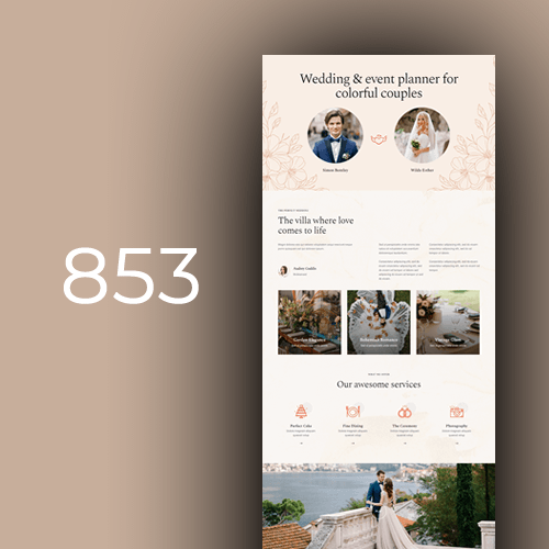 Website design for wedding planners