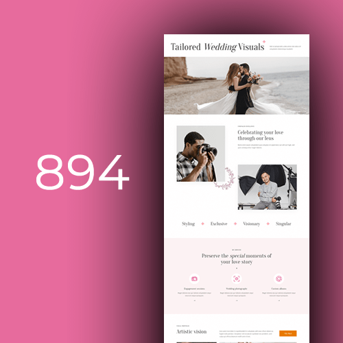 Website design for wedding photographers
