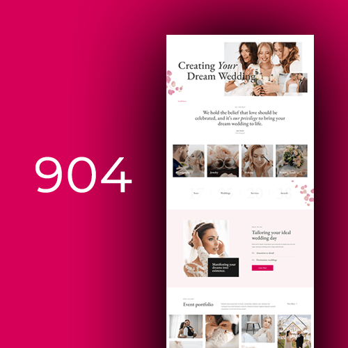 Website design for wedding planners 1