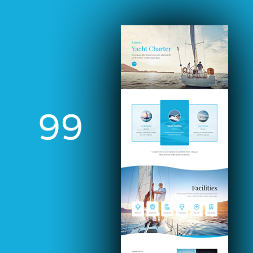Website design for yacht rentals 1